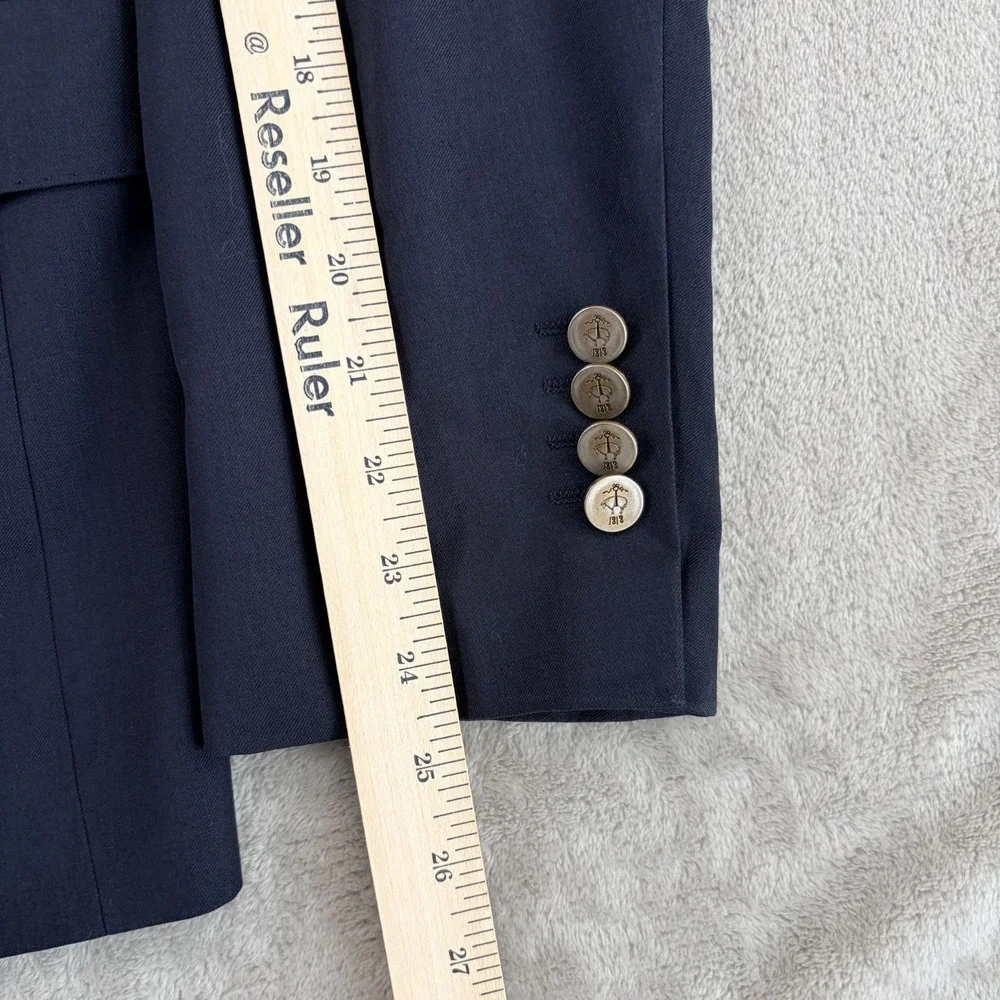 Brooks Brothers Red Fleece Blazer in Navy Wool Marzotto Italian Fabric Men 38R